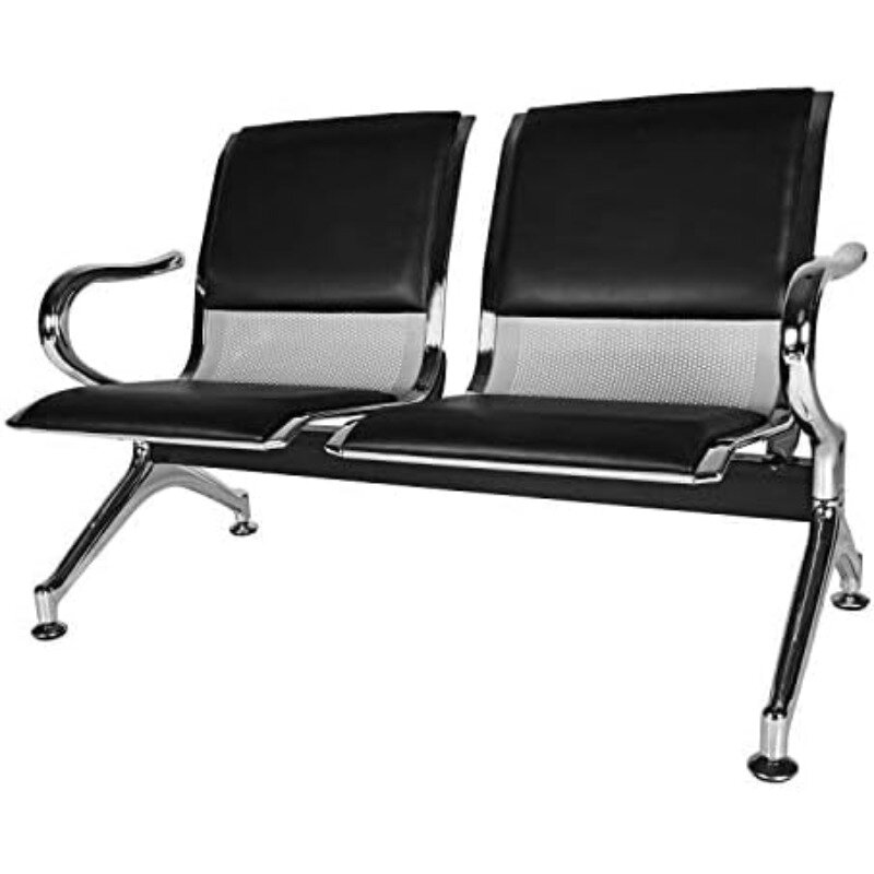 PU Leather Waiting Room Chairs Office Lobby Furniture Reception Bench Seating for Airport, Bank, Hospital, School