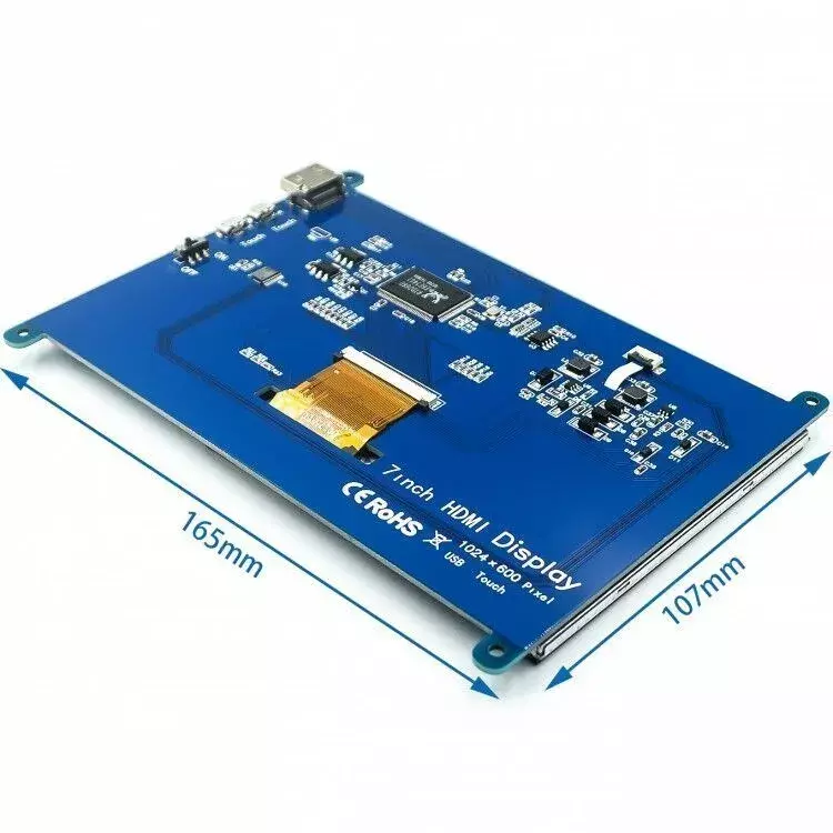 Tela sensível ao toque Raspberry Pi-Capacitive, Tela LCD HDMI, 3, 4, 5 ", 7", Resolução HD 800x480, 1024x600, Resolução UHD