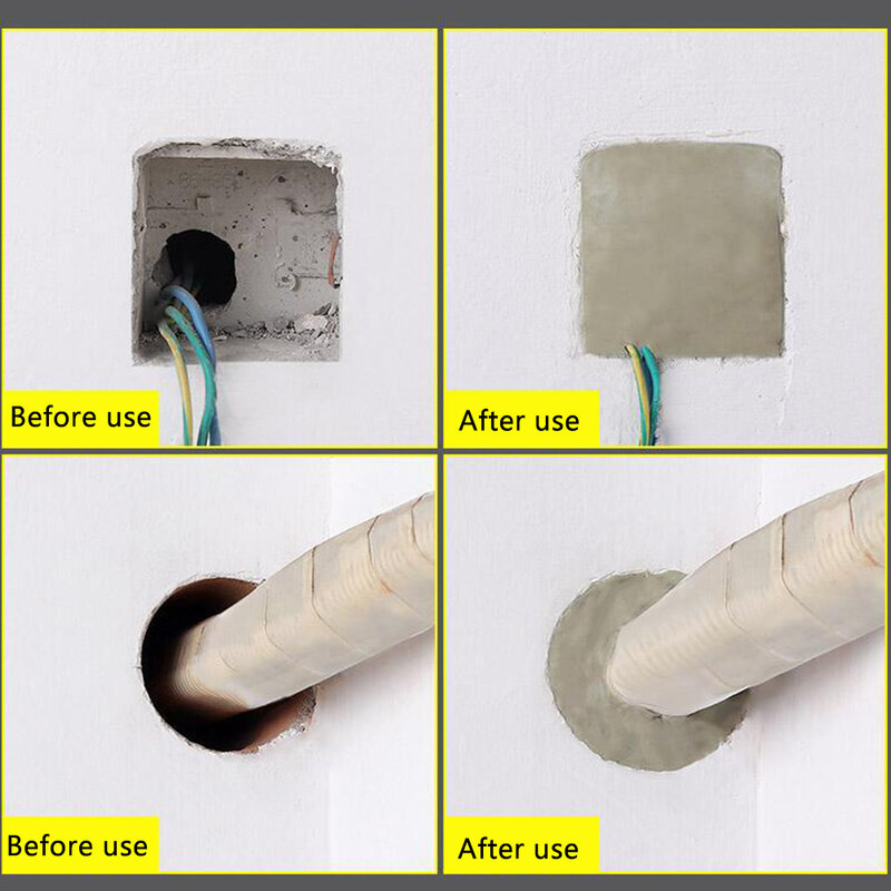 สติ๊กเกอร์ติดผนังกาวซีลในครัวเรือน Air-Conditioning Mending Wall Hole Plasticine กันน้ำท่อระบายน้ำท่อปิดผนึกโคลน Sealant House