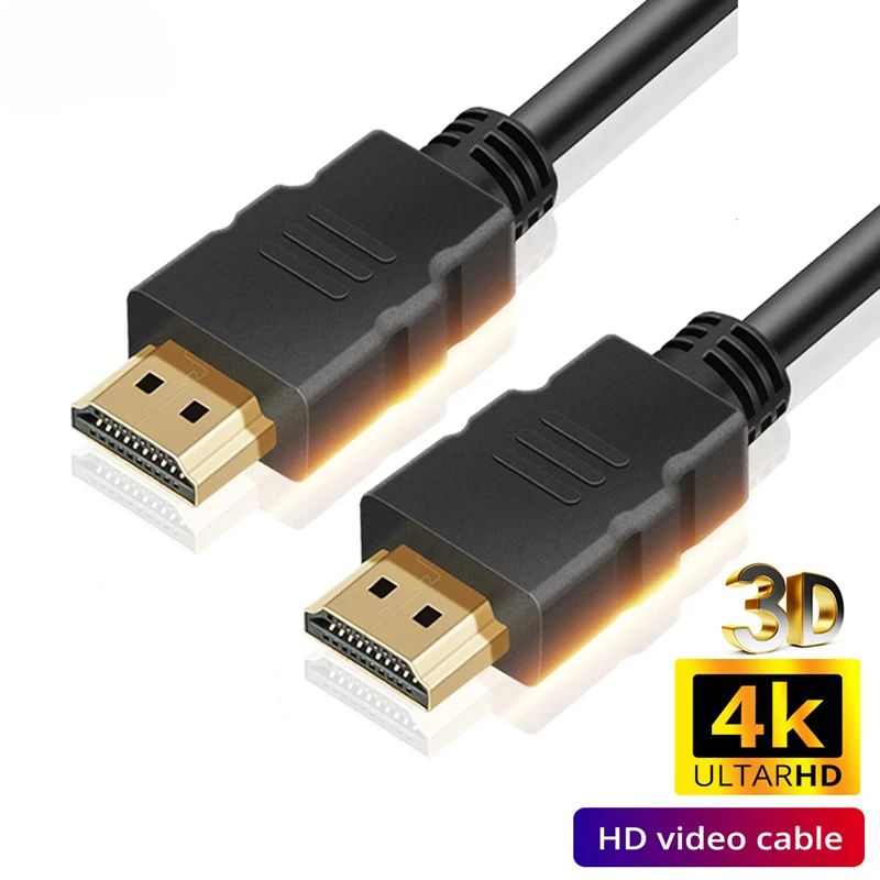 4K UHD Video Gold Plated HDMI-compatible 2.0 Male-Male Cable for Desktop Laptop PS3/4 Projector Monitor HDTV Set-top Box
