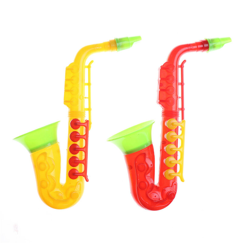 1pc 21cm aprendizagem de plástico saxofone musical instrumento plástico bebê crianças instrumento musical educação precoce brinquedos