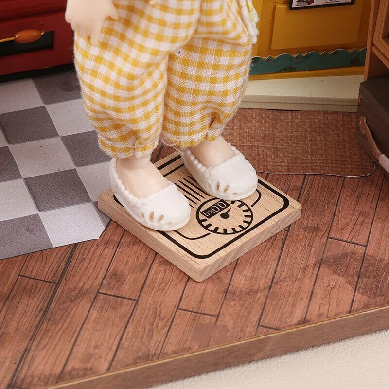 1/12 Dollhouse Simulation Mini Weight Scale Dollhouse Bedroom Furniture Decoration Dolls House Pretend Play Toys