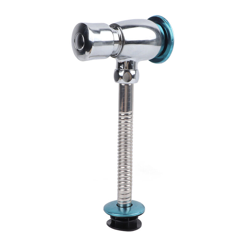 Válvula de descarga de urinario para baños duraderos, accesorios de aleación, botón de apagado automático, dureza tipo botón