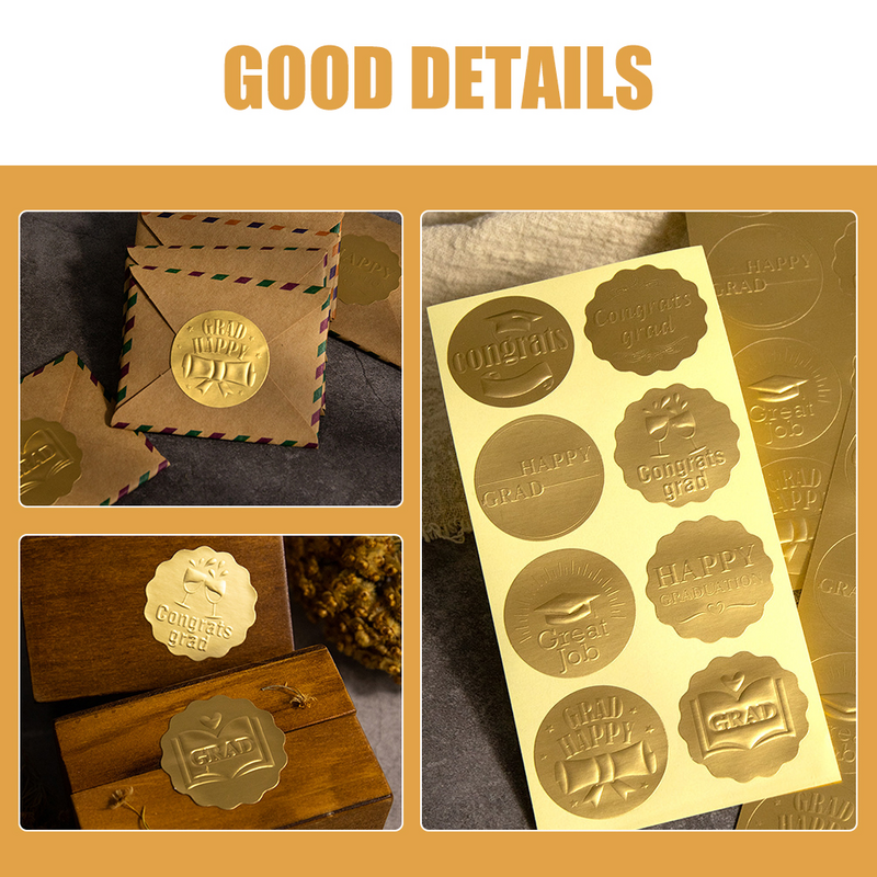 20 fogli di regalo etichetta adesiva per la laurea etichetta adesiva per la sigillatura del sacchetto adesivo per la laurea Decor