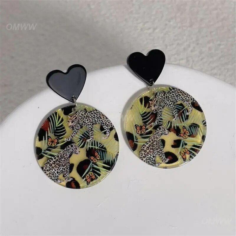 Rainforest Earrings Vibrant Prints Versatile The Perfect Gift For Fashion Lovers Acrylic Earrings Leopard Print Must Have Light