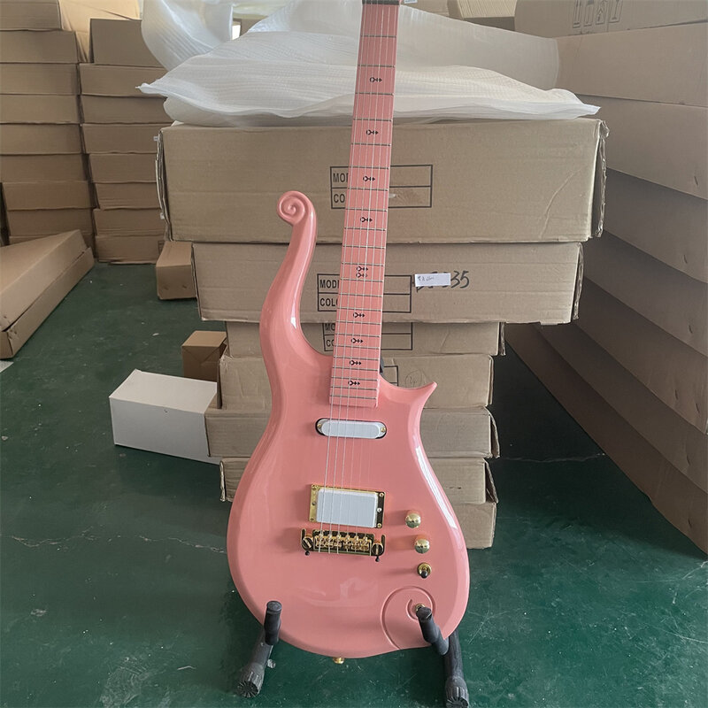 Classic 1 Cloud Roze Elektrische Gitaar Met Maple Toets Mahonie Body Gitaren Guitarra