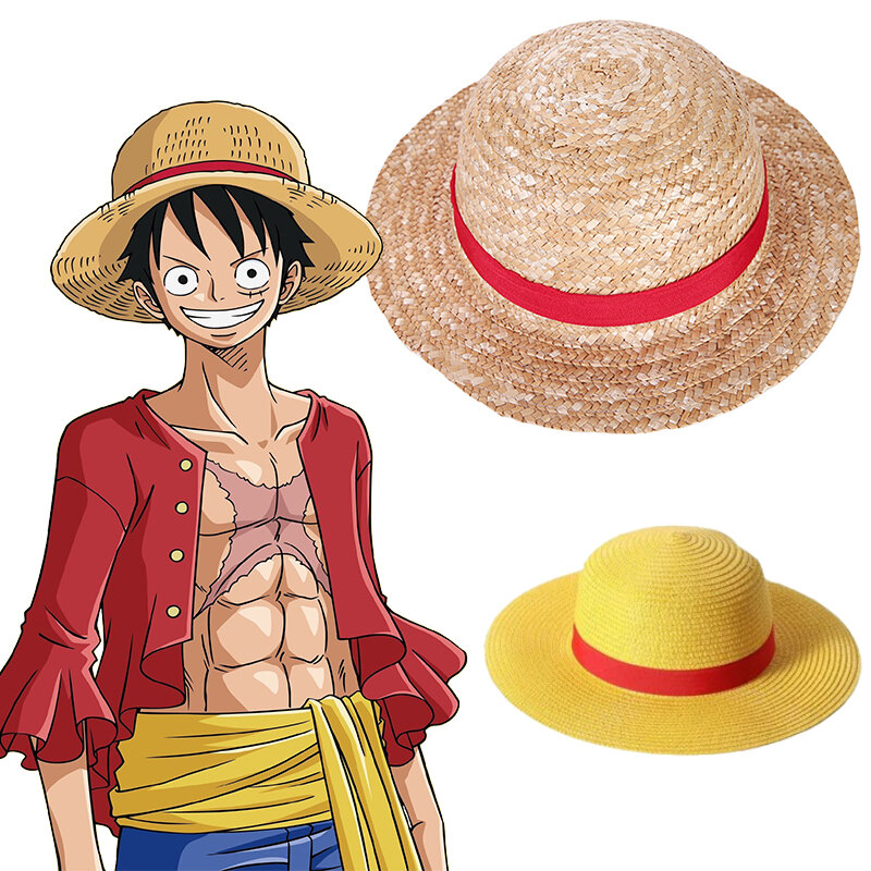 Straw Hat Anime Cosplay Prop Luffy Cap Role Play Stage Performance Accessories Adult Unisex Sunshade Hat