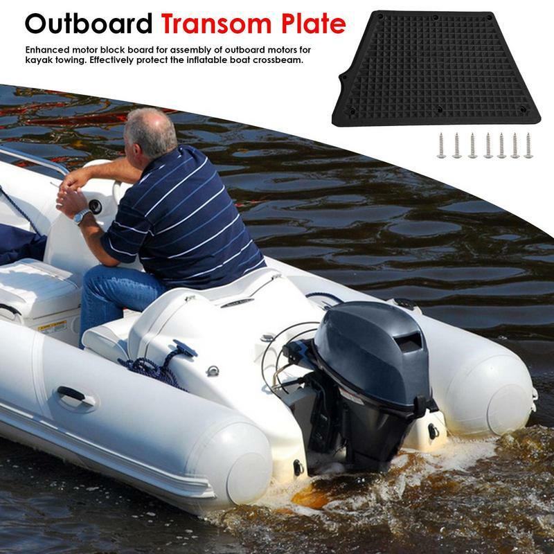 Transom Plate Motor Mounting Plate For Fishing Boats Grid Design Trapezoidal PVC Pad Rust Resistant Transom Plate For Inflatable