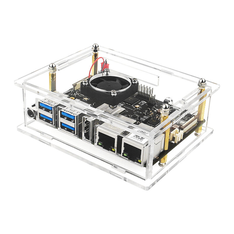 Acrylic Case for Visionfive 2 RISC-V Board Transparent Shell StarFive JH7110 Processor with Integrated 3D GPU Protection Box