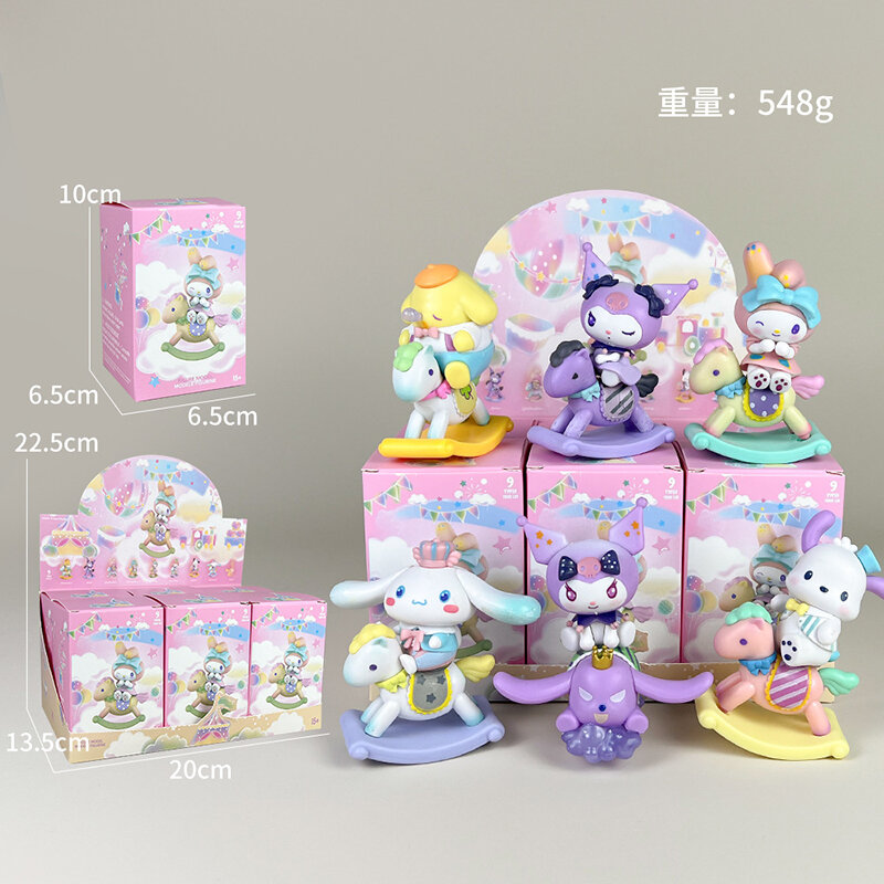 6pc Sanrio Childlike Heart Trojans, Melody Titi, Pacha Dog Blind Box Handmade Anime, Kuromi Trendy Play, Doll Girl Heart