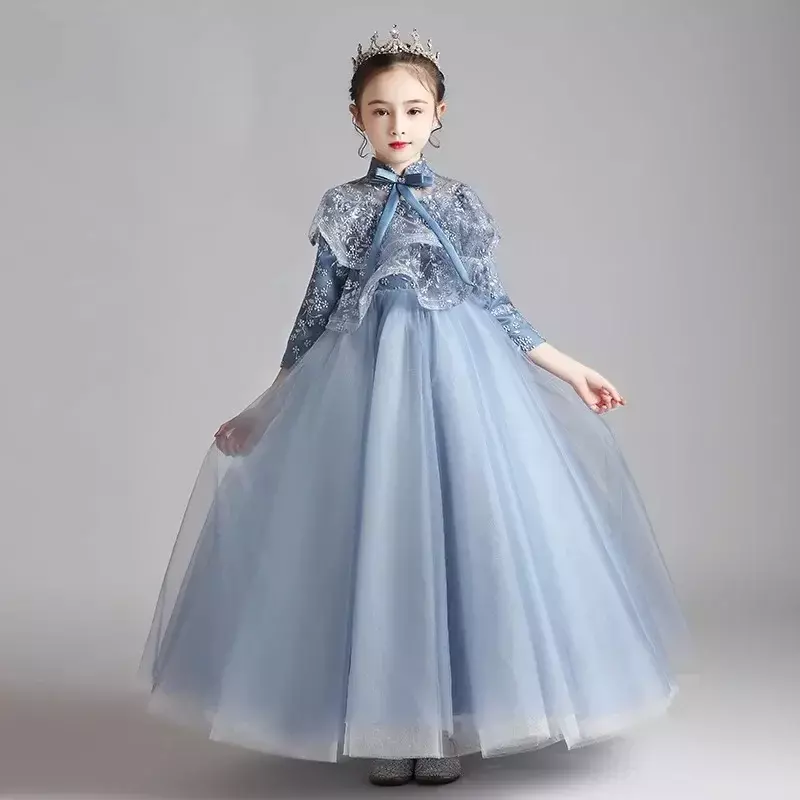 Girl's Princess Dress Spring New Children's Sweet Piano Performance Host Flower Girl Dress