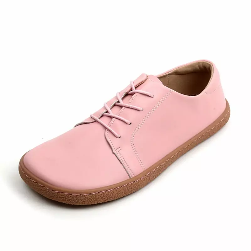 TONGLEPAO-zapatillas de deporte descalzas auténticas para mujer, suave y fina suela plana, suela cero caída, caja de punta ancha, otoño