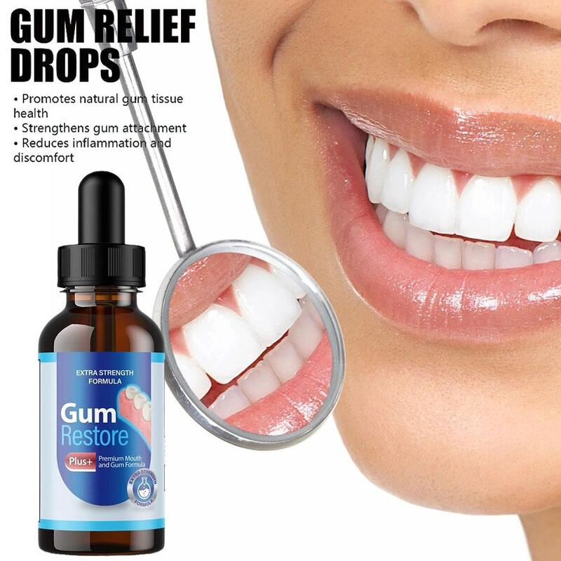 30ml produk perawatan gusi cair perbaikan gusi pertumbuhan kembali perawatan mulut alami tetesan cairan perawatan gusi mulut untuk perawatan mulut