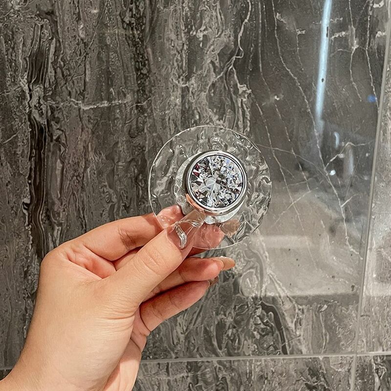 Acrylic Crystal Transparent Hook No Punching Seamless Jewelry Storage Hook Strong Adhesive Decorative Wall Clothes Hanger