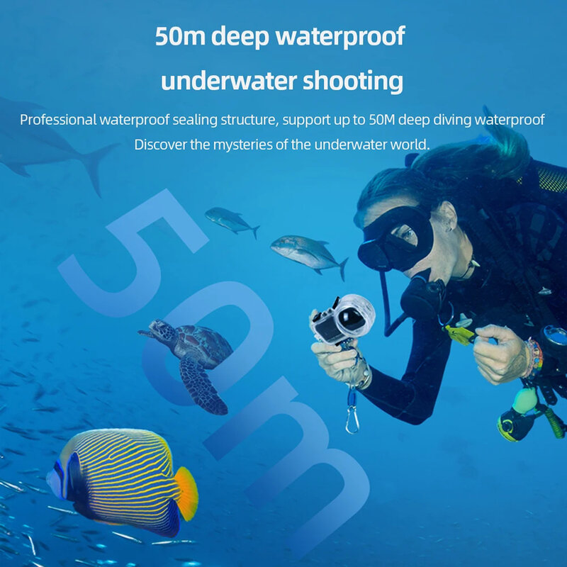 Capa de mergulho invisível para Insta 360 X3, protetor impermeável, acessórios de mergulho subaquático, novo, 50m, X3, 2023