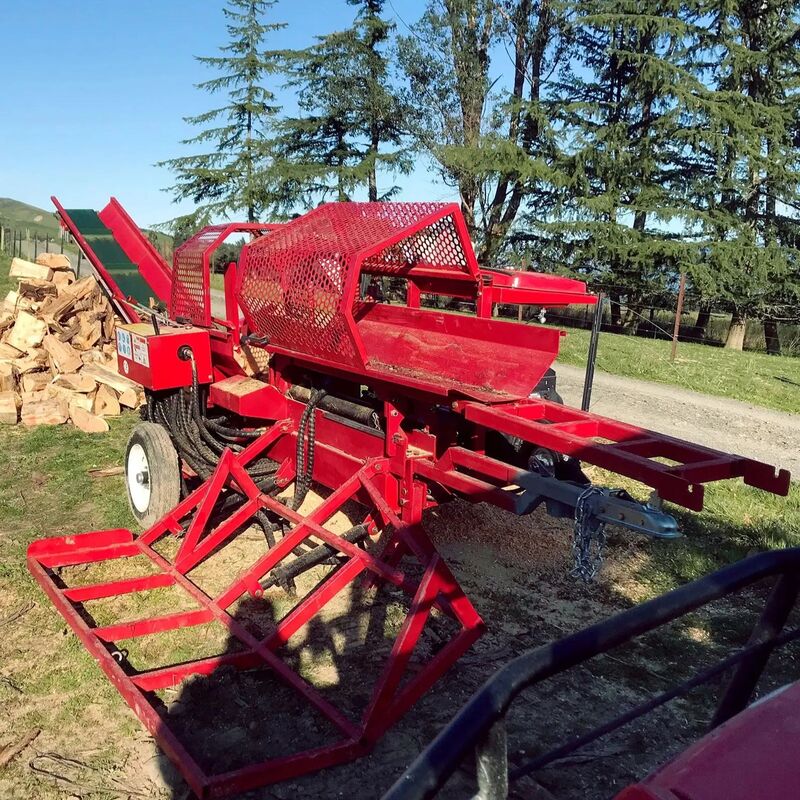 All-in-one firewood processor with hydraulic log lift