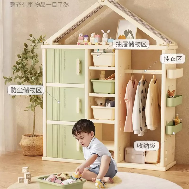 Ubrania słodkie szafy szafy dziecięce wieszaki do sypialni szafki Organizer na szafę regały magazynowe przedszkolne meble CY50CW