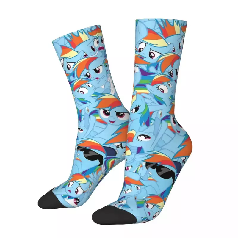 Rainbow Dash Mess Socks Harajuku calze di alta qualità calze lunghe per tutte le stagioni accessori per regali Unisex