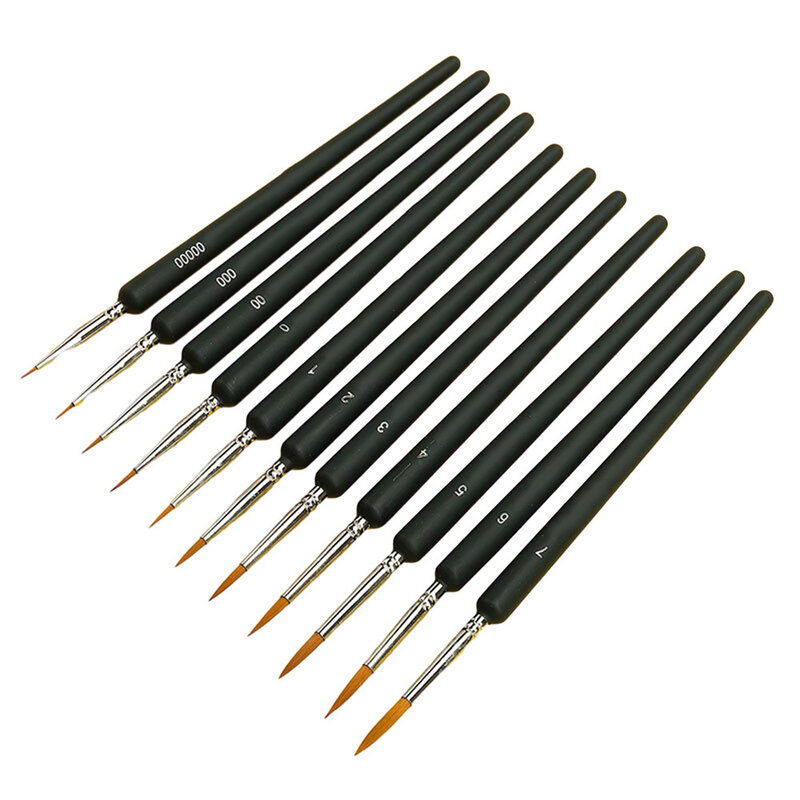 Pennelli per artisti pennello acrilico Fine materiale di alta qualità 11 diverse dimensioni pennello per pittura con linea a gancio