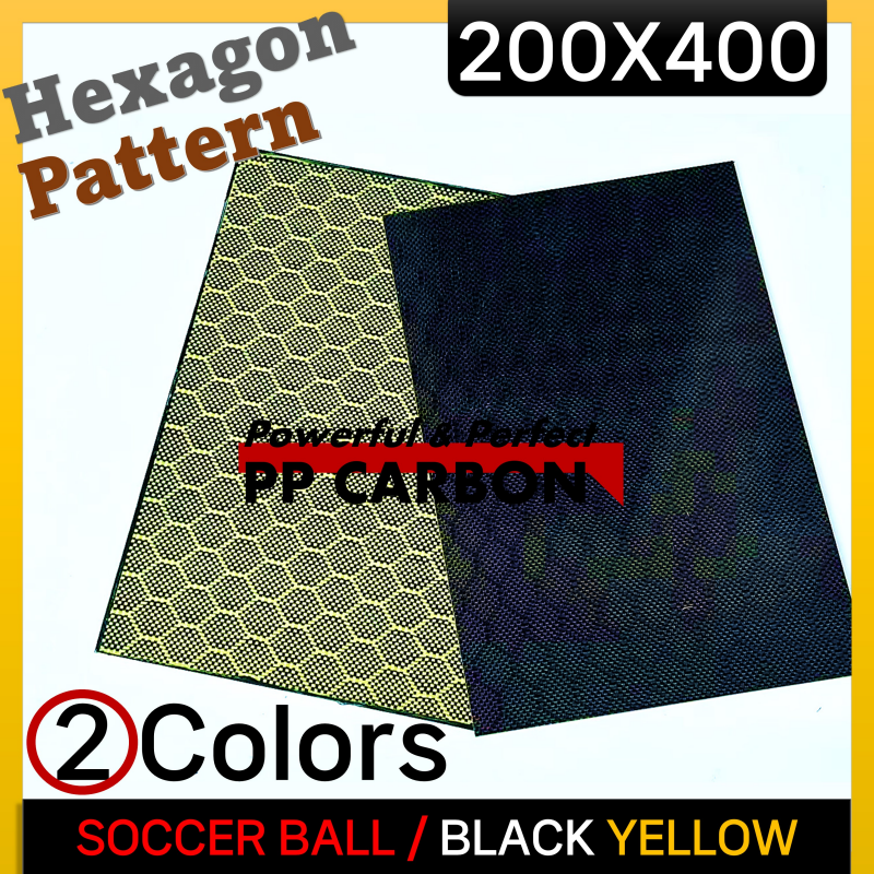Fibra de carbono Hexagon Pattern Panel para RC Airplane, Drone Acessórios, Repair Size 200x400mm, 1Pc