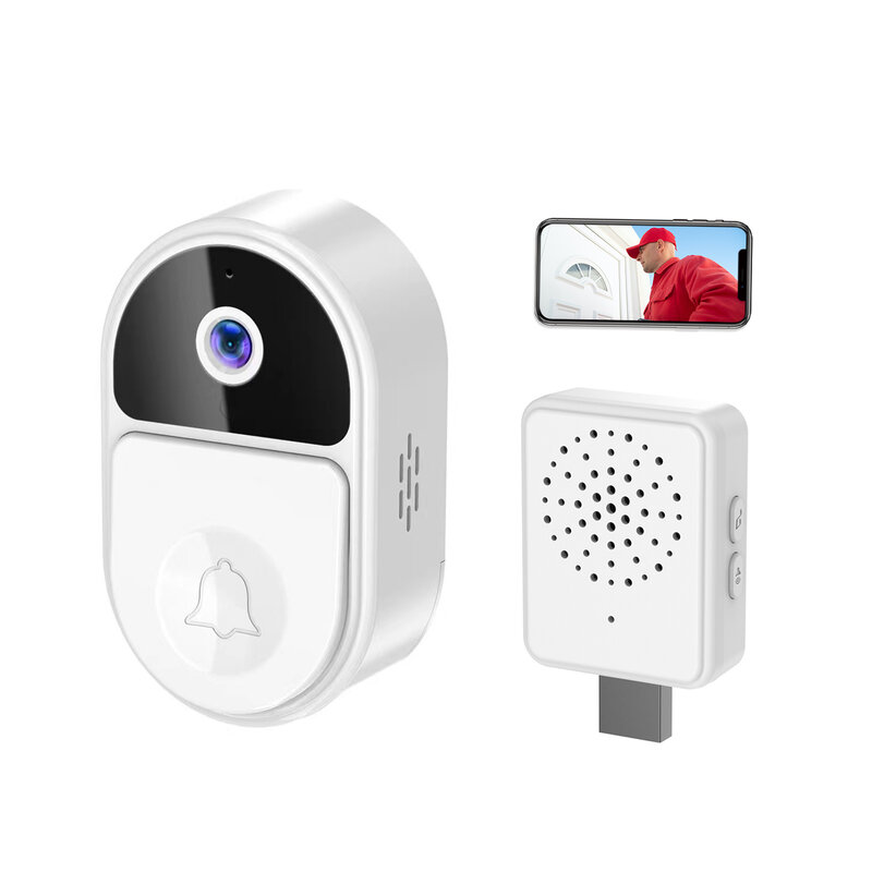 720P Tuya APP WiFi Doorbell Low Consumption Battery Power Visual Door Peephole Video Eye Night PIR Home Security Doorviewer