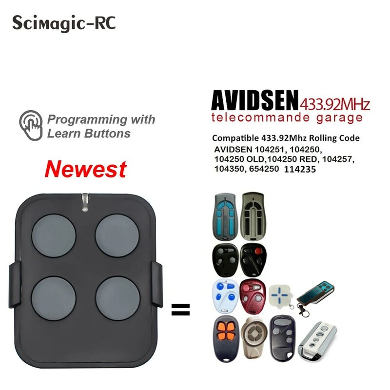 Avidsen-mando a distancia 114253 para Avidsen, Extel, Thomson, 433,92 MHz, código rodante