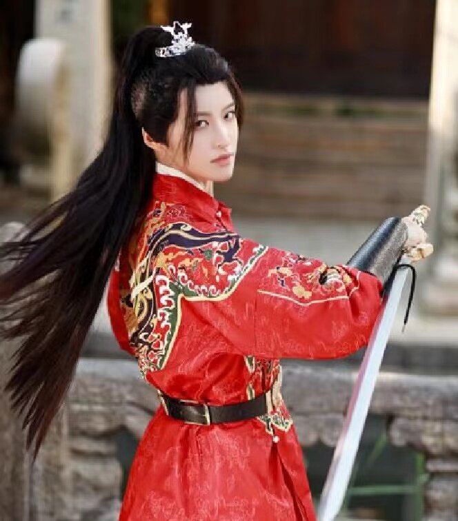 Original chinesische Hanfu Männer Frauen Tang Dynastie runden Kragen traditionelle Kleidung Robe Nische Schwert kämpfer Hanfu Kleid Kostüm Drachen