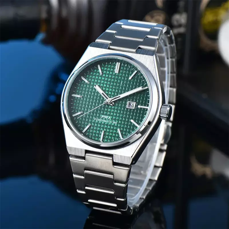 Luksusowe markowe zegarki dla mężczyzn kwarcowy PRX chronograf wysokiej jakości biznesowy zegarek na rękę z automatyczną datą tarcza do zegarka