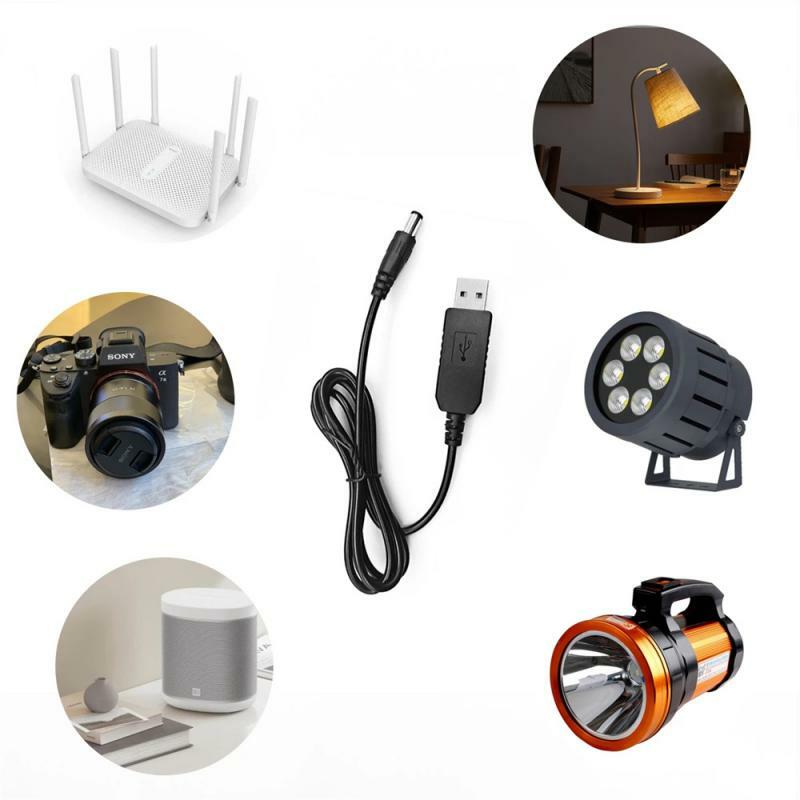 1~10PCS USB Power Boost Line DC 5V to DC 9V / 12V USB Converter Adapter  Router Cable 2.1x5.5mm Plug