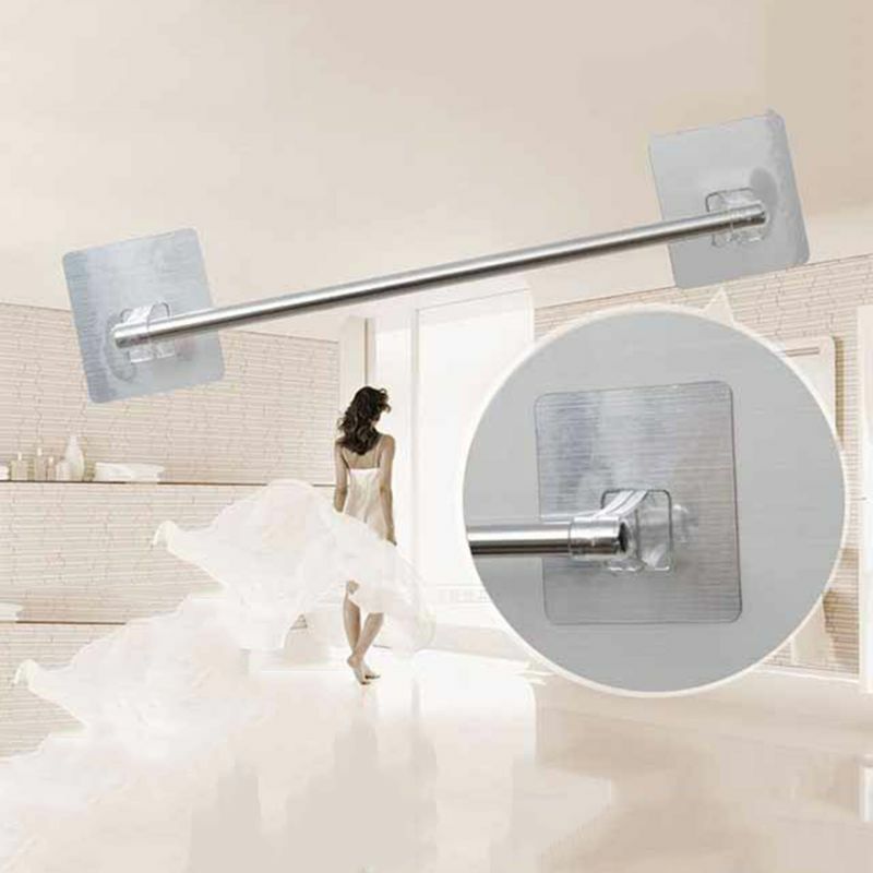 Self Adhesive Towel Holder Wall Hanging Storage Bar for Kitchen Bathroom Durable