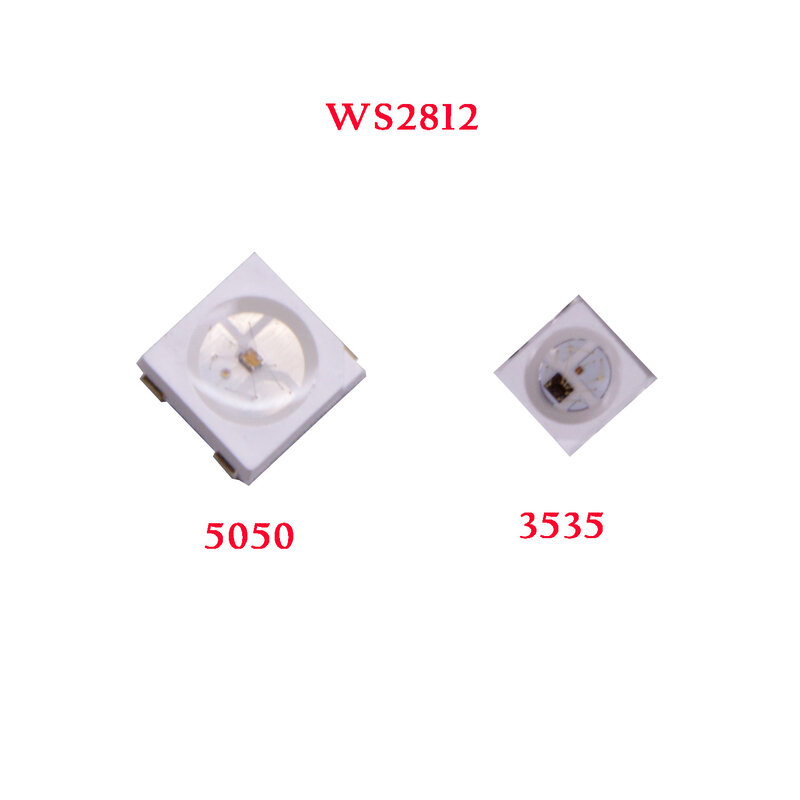 Chip LED direccionable individualmente WS2812B Mini 3535 SMD 5050 RGB, píxeles digitales, LED blancos/negros, DC5V, 2 ~ 1500 piezas