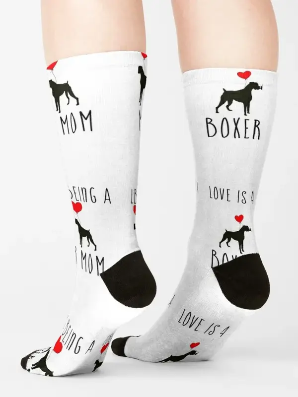 Boxer Mom Gifts, Boxer Dog Lovers Socks gifts basketball Women Socks Men's