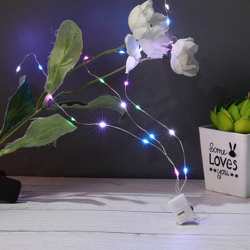 Led 스트링 라이트 구리 와이어 별이 빛나는 요정 라이트 배터리 램프 방수 스트링 라이트 장식 라이트, 실내 야외 장식