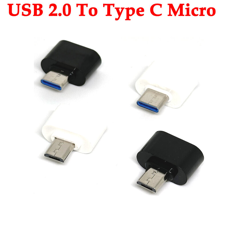 Adaptor USB Tipe C Universal, konverter USB mikro ke USB OTG Mini, adaptor USB Tipe C Universal untuk ponsel Android, konektor Model C micro-usb ke USB 2.0