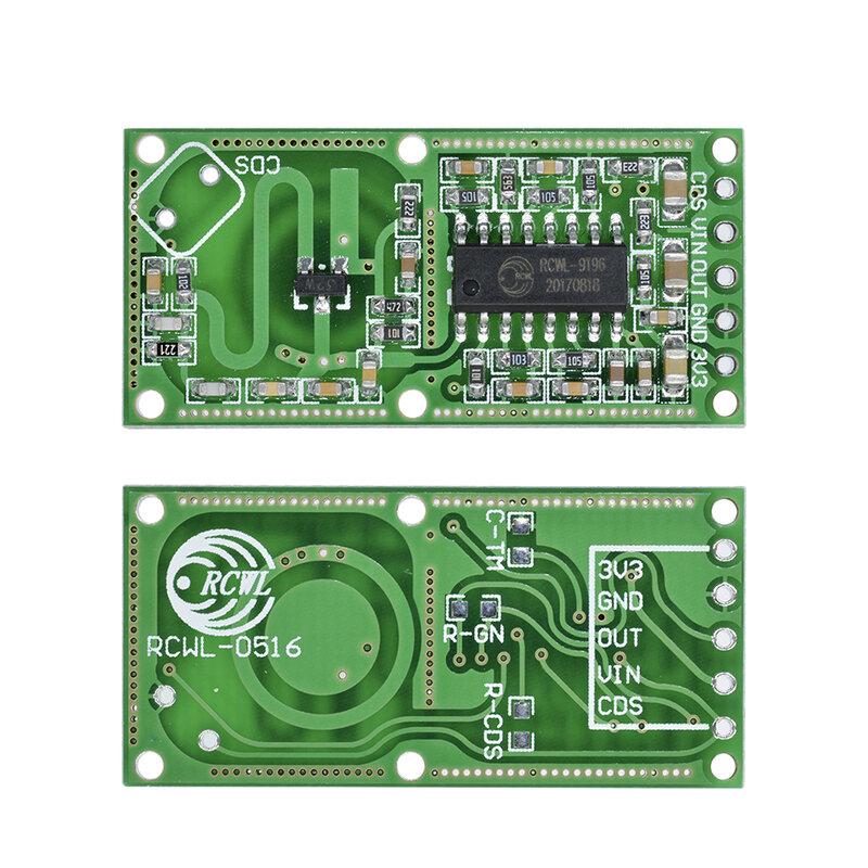 Micro Wave Radar Sensor Switch Board, Microondas Indução do Corpo Humano, Presença Humana Sensor de Movimento, Saída do Módulo 3.3V, RCWL-0516