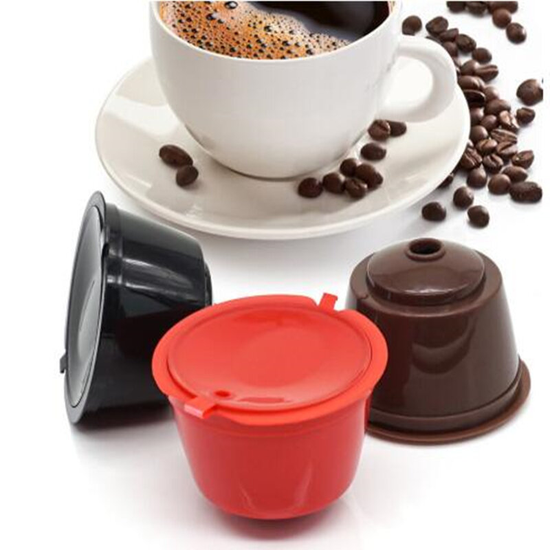 Cápsulas de café rellenables Dolce Gusto, Nescafé, reutilizables, rellenables, 3 colores, Juego de 3 unidades