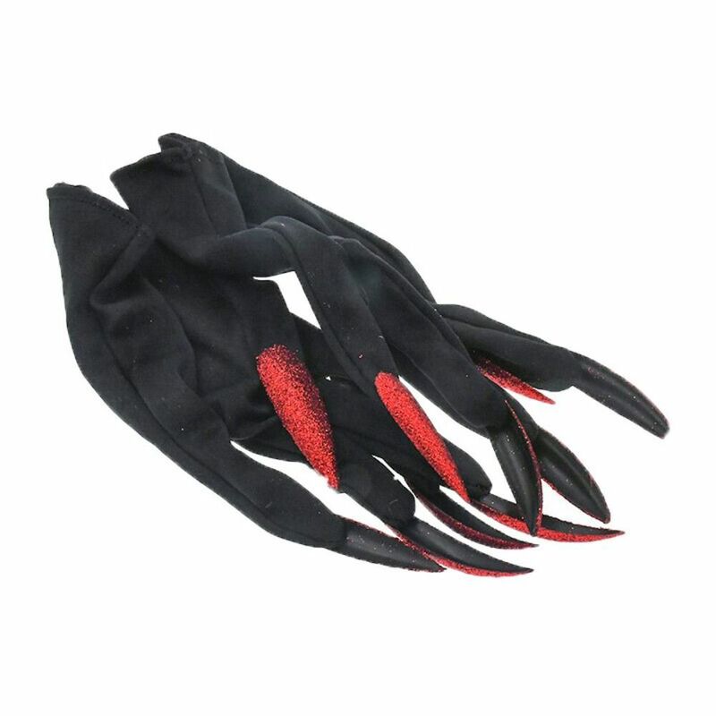 1 Paar Halloween Requisiten Ghost Claw Handschuhe Frauen lange Nägel Cosplay Thema Party Hexen handschuhe