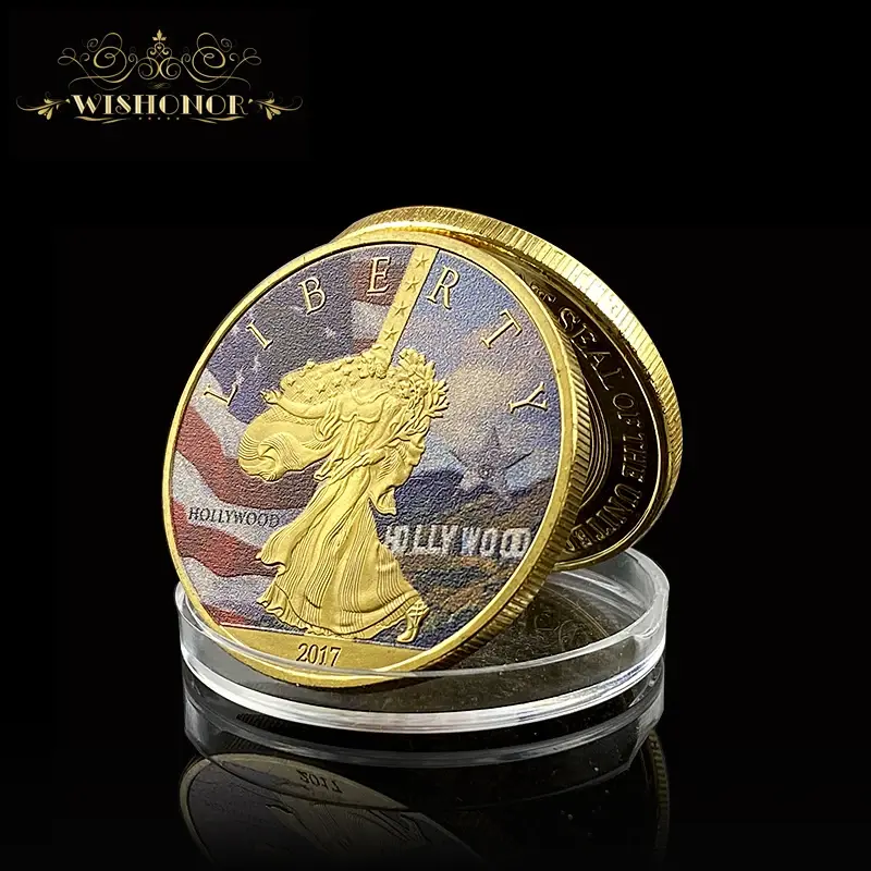 Moneda conmemorativa de la Agencia de Seguridad Nacional de EE. UU., moneda de lujo Normal NSA chapada en oro para colección