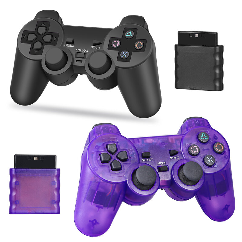소니 플레이스테이션 2 용 듀얼 진동 충격 무선 컨트롤러, 조이패드 조이스틱 제어, USB PC 게임 콘솔, PS2, PS1 게임패드용