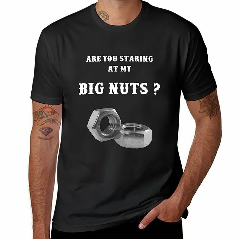 Are you staring at my big nuts? T-Shirt vintage plain hippie clothes clothes for men