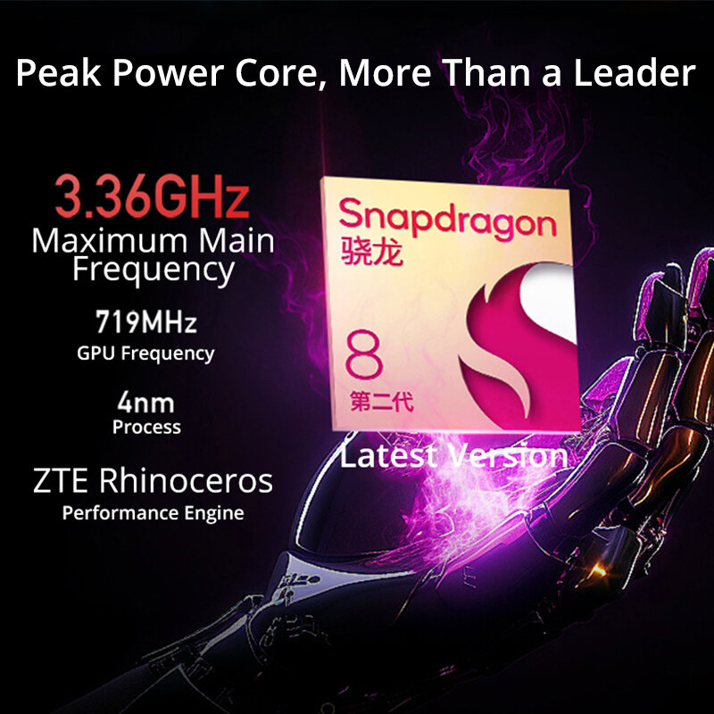 Wersja globalna Nubia Z50S Pro Snapdragon 8 Gen 2 edycja zaawansowana 6,78 cala 120 Hz AMOLED 50 MP 35 mm 5G inteligentny telefon z aparatem mobilnym