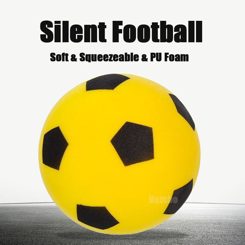 Balón de fútbol de espuma silencioso para interiores, pelota de rebote silenciosa, regalo para niños, tamaño 5, 3