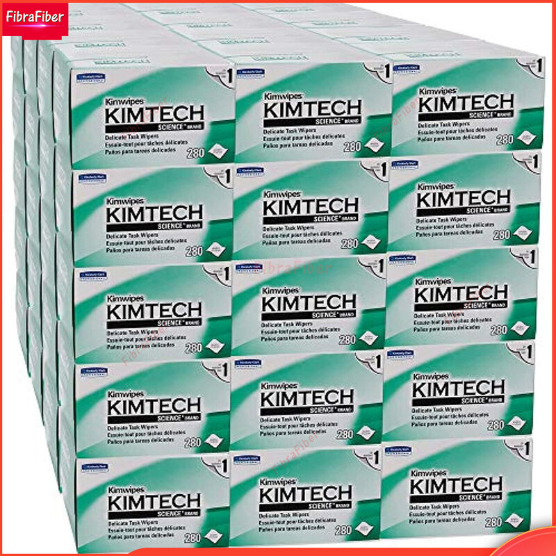 Best Price 280 PCS KIMTECH Kimwipes Fiber cleaning paper kimperly wipes Optical fiber wiping paper USA Import Free shipping