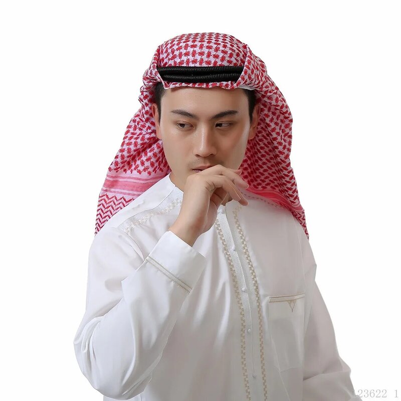 Lenço muçulmano masculino, Headwrap, Boné, Bandana e Headband Set, Turquia Hijab, Kippa, Dubai, Arábia Saudita, Produtos Fiscais, 2 pcs