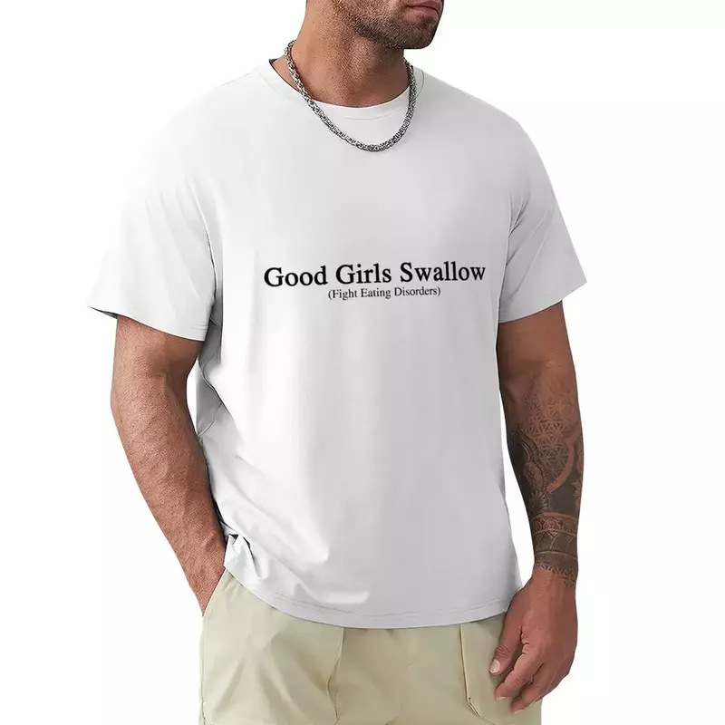 Goede Meisjes Slikken T-Shirt Oversizeds Zwarten Zomertops Herenkleding