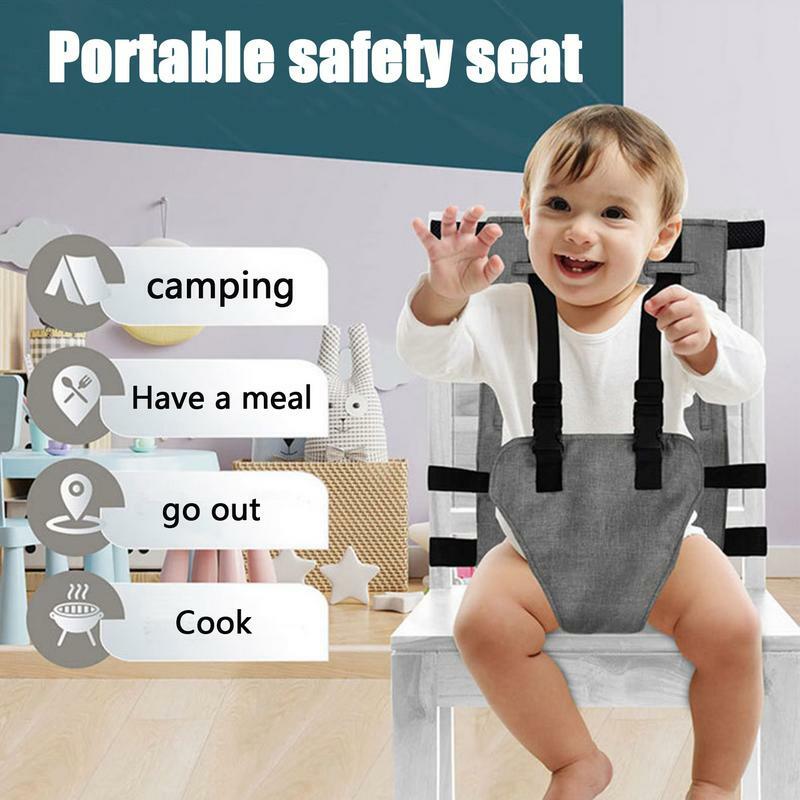 Uprząż dla niemowląt siedzenie na wysokie krzesełko przenośna składana tkanina Oxford podróżna uprząż siedzisko dla malucha pas bezpieczeństwa do restauracji