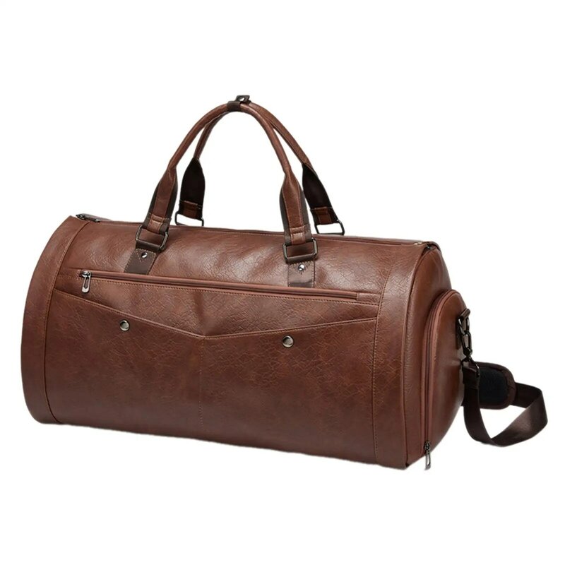 Tas kulit PU multifungsi, tas Tote tahan air, tas bahu, tas perjalanan bisnis, tas untuk berkemah, perjalanan, liburan