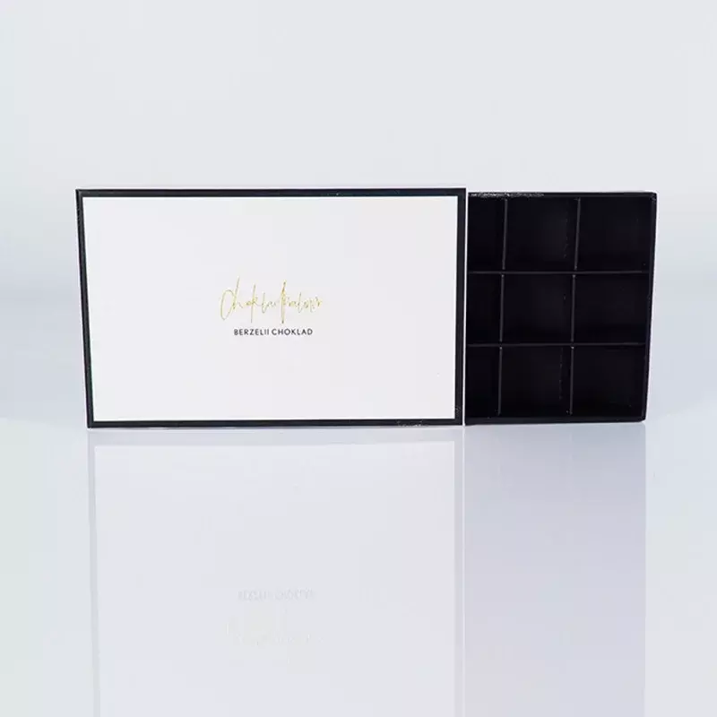 Caja de papel de chocolate de lujo, embalaje de trufa personalizado, caja de aperitivos de cartón, proveedor de productos personalizados, Popular