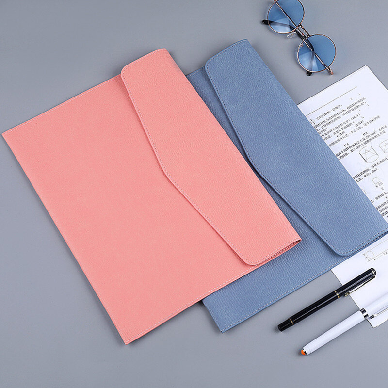 Elegante y Simple bolsa para documentos de negocios, maletín de doble capa tipo broche, multicolor opcional, multifuncional y Multicapa