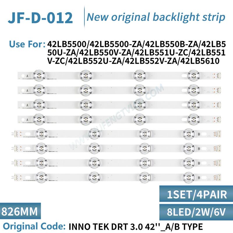 LED Backlight Strip for LG DRT 3.0 42 42LB5610 42LB5510 42LB5800 42LB5700 42LB550V 42LY320C T420HVF07 6916L 1709B 1710B 1957E